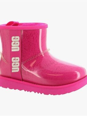 BRAND NEW- UGG Hot Pink Clear Waterproof Kids Boot